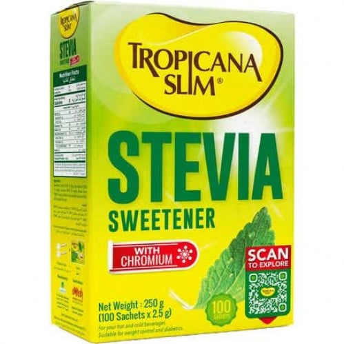 تروبيكانا سلم محلي ستيفيا مع كروميوم 100 مغلف. Tropicana