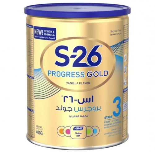 S 26 Gold حليب أطفال وايث إس 26 بروجرس جولد المرحلة 3  _ 400 جم