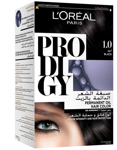 صبغة الشعر الدائمة بالزيت - أسود 1.0 . من باريس لوريال Loreal paris
