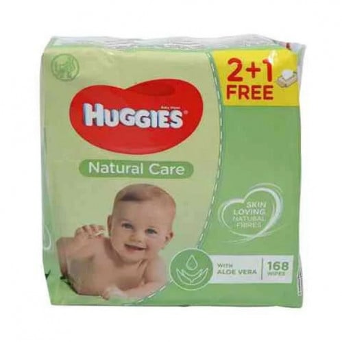 مناديل اطفال نقية بالصبار من هجيز _  168 منديل Huggies