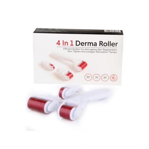 مجموعة ديرما رولر 4 في 1 للعناية بالبشرة بثلاث مقاسات مختلفة Derma Roller