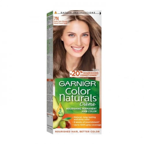 جارنييه، صبغة شعر، كولور ناتشرلز، 7N لون أشقر غامق طبيعي - 1 عبوة Garnier