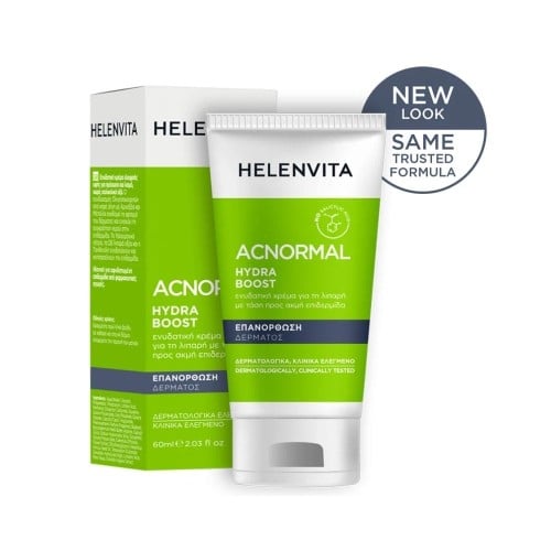 هيلينفيتا أكورمال هيدرا بوست كريم مرطب للوجه والرقبة للبشرة الدهنية المعرضة لحب الشباب _ 60 مل   Helenvita