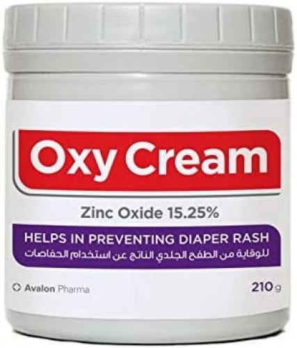 اوكسي كريم اطفال للوقاية من الطفح الجلدي الناتج عن استخدام الحفاضات من افالون _ 210  جرام oxy cream