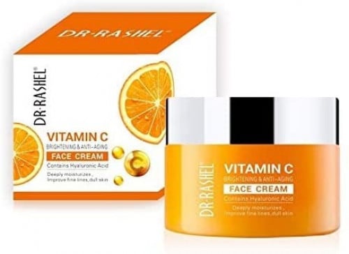كريم للبشرة بخلاصة فيتامين سي ومرطب عميق ومضاد للتجاعيد من دكتور  راشيل 50 جرام DR rashel