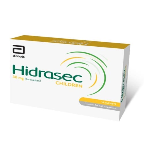 هيدراسيك، راسيكادوتريل، 30 ملجم، للأطفال، حبيبات للتعليق الفموي _ 16 كيس   Hidrasec, Racecadotril, 30 Mg,
