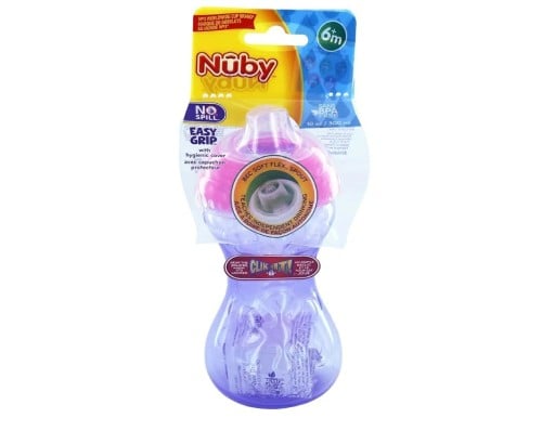 كوب كليك بتصميم سهل الأمساك من عمر ستة أشهر من نوبي  _  300 مل   nuby