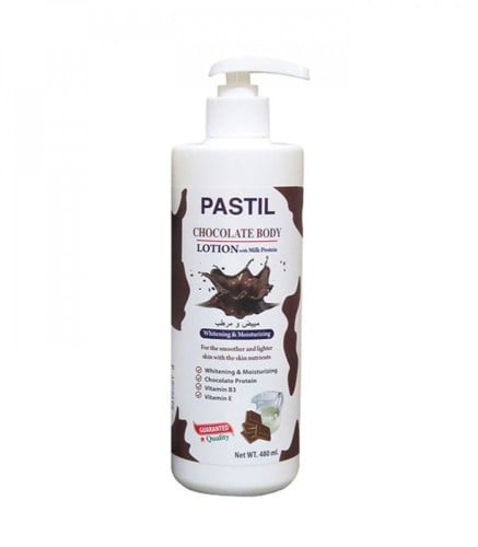 لوشن الجسم بالشوكولاتة من باستيل مبيض ومرطب _  480 مل      PASTIL Chocolate Body Lotion 480 ml