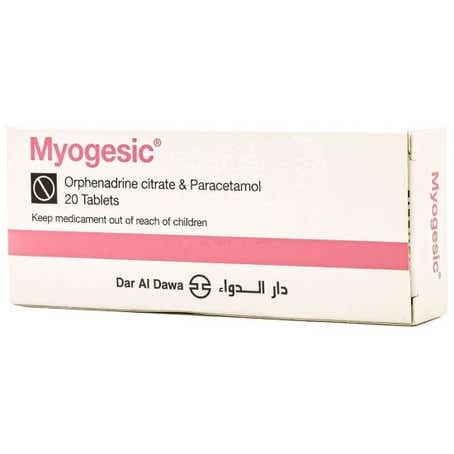 ميوجيسيك 20 قرص.  Myogesic