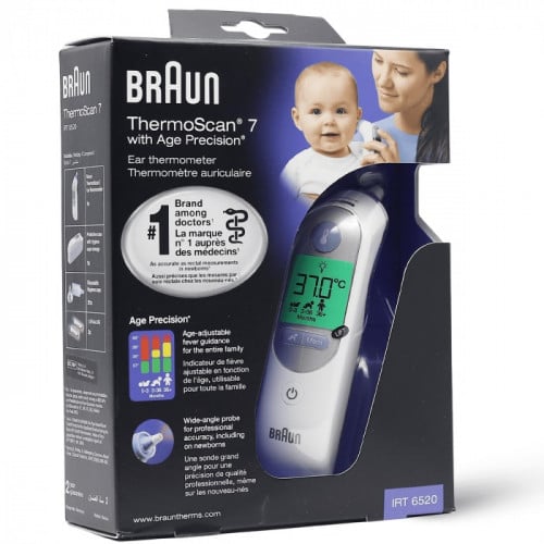 Braun ثيرموسكان 7 ميزان حرارة رقمي للأذن مع ميزة ت...