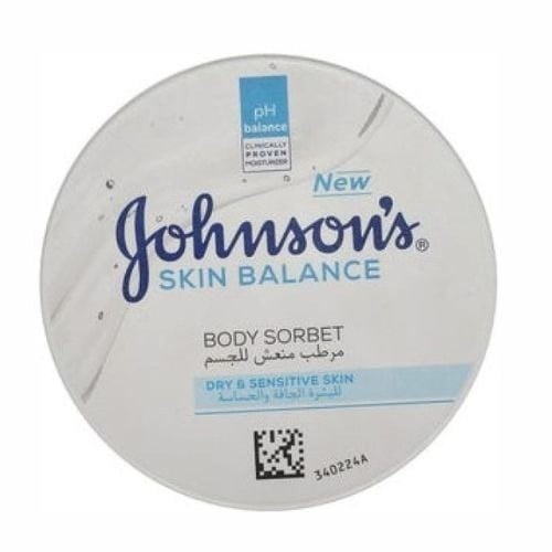 كريم مرطب ومنعش للجسم للبشرة الجافة والحساسة من جونسون 200 مل.  Johnson