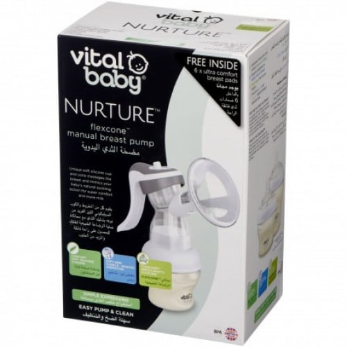 شفاط الحليب اليدوي نيرتشر فيلكس كون من فيتال بيبي vital baby