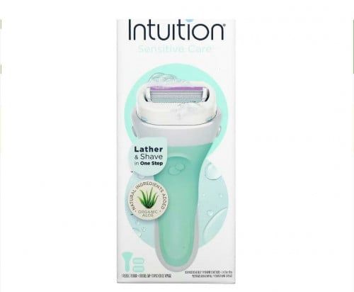 ماكينة حلاقة واحدة، و2 من رؤوس الحلاقة للعناية بالمنطقة الحساسة، بالصبار وفيتامين هـ، من شيك إنتيويشن Schick