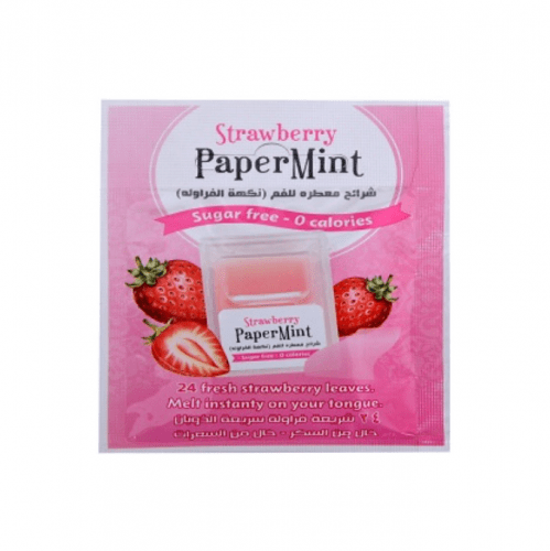 شرائح معطرة للفم بنكهة الفراولة من بيبر منتس - 24 شريحة