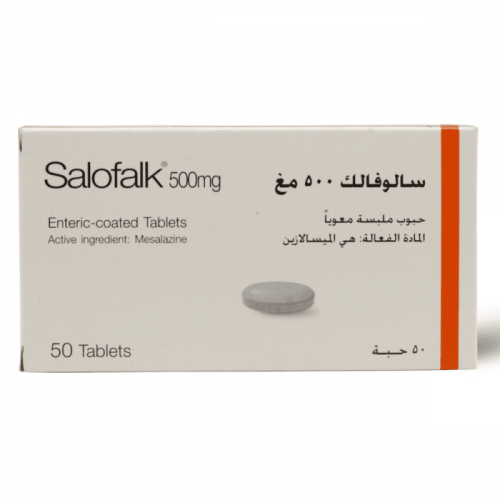 سالوفالك 500 مجم، دواء مضاد للالتهاب الجهاز الهضمي - 50 قرص.  Salofalk 500 Mg,