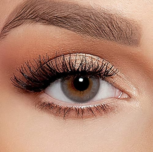 عدسات ليالا اللاصقة الملونة عبوة من قطعتين ( جولدن جراي ) _ 3  شهور