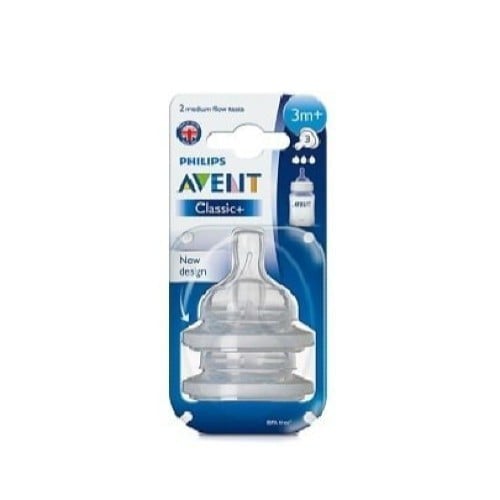 حلمة كلاسيكية متوسطة التدفق أفينت 3+ شهور 2 حبة    philips avent