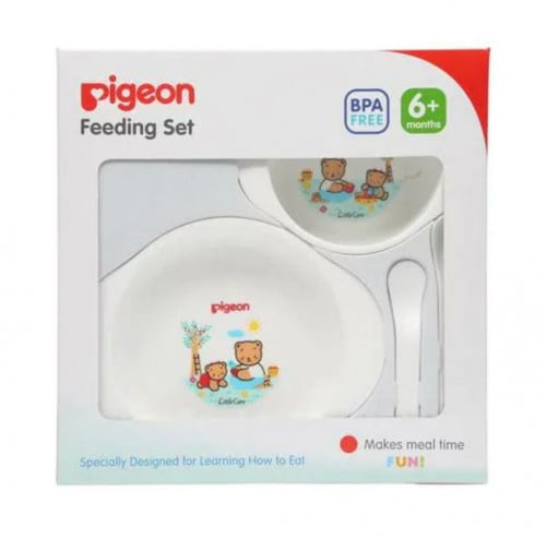 مجموعة أدوات الأكل للأطفال من بيجون.  Pigeon