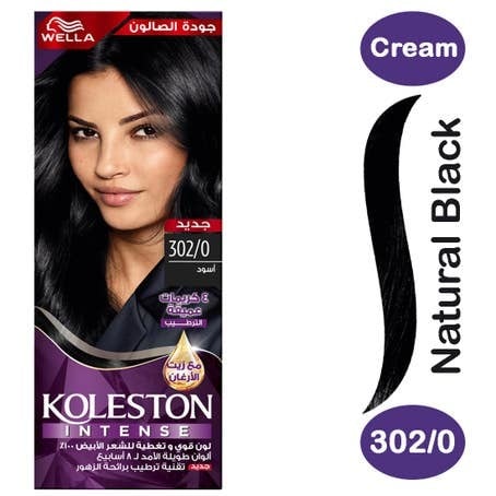 كوليستون صبغة شعر اسود + مظهر 302/0. Koleston