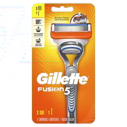 Gillette ماكينة الحلاقة للرجال من جليت فيوجن 5 _ مقبض حللقة  + 2 شفرة