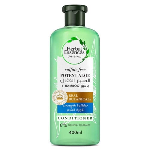 بلسم شعر هيربال اسينس 400 مل الصبار الفعال والبامبو تقوية الشعر Herbal Essences Conditioner with Potent Aloe and Bamboo, 400 ml