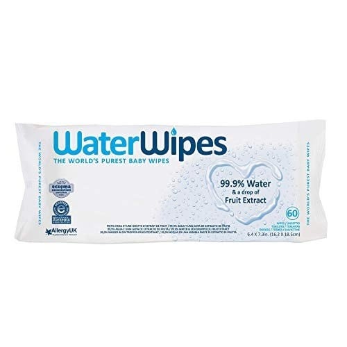مناديل مبللة للأطفال  غير معطرة  وحساسة من  ووتر وايبس _  60 منديل water wipes