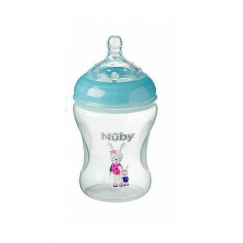 رضاعة مضادة للمغص مع حلمة سهلة التدفق من نوبي 240مل / Nuby