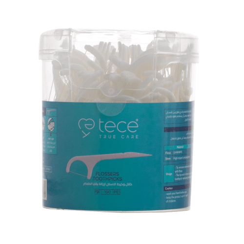 اعواد اسنان لإزالة بقايا الطعام من  تيسي، 100 قطعة.  TeCe