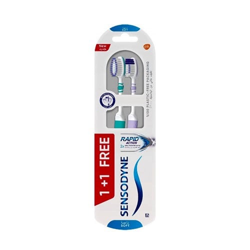 سنسوداين فرشاة اسنان ناعمة 1+1 مجانا.  / Sensodyne