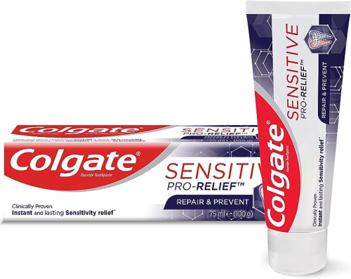 معجون اسنان سينستيف برو ريليف للترميم وحماية اللثة الحساسة من كولجيت 75 مل.   Colgate