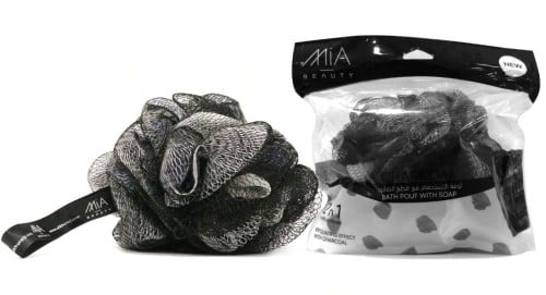 ميا لوفة الاستحمام بقطع صابون الفحم الطبيعي 120 جرام     MiA