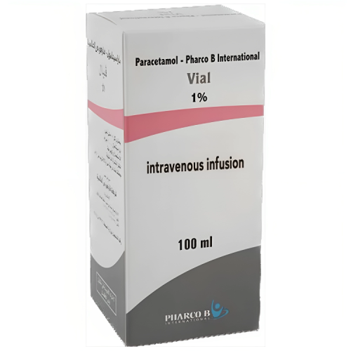 محلول الباراسيتامول الوريدي:  باراسيتامول فاركو بي فيال 1% - 100 مل    Paracetamol Pharco B