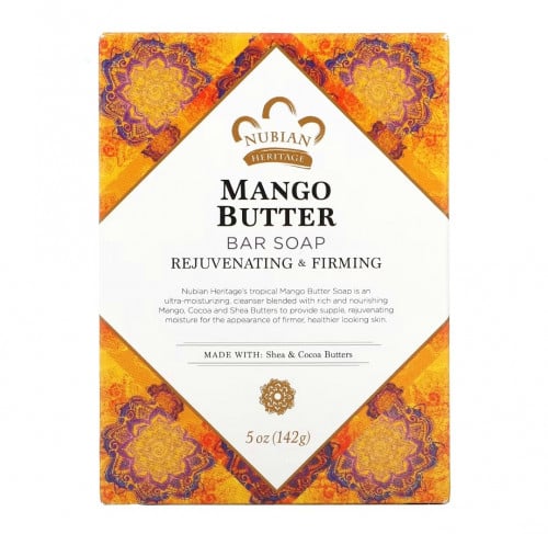 نوبيان هيريتيج قطع صابون زبدة المانجو، 5 أوقية _ 142 جرام.   Nubian Heritage