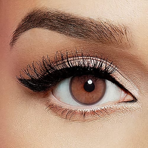 عدسات ليالا اللاصقة الملونة عبوة من قطعتين ( كريستال براون ) _ 3 شهور