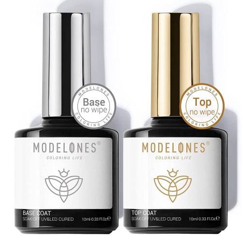 Modelones 10ml Gel Nail Top Coat and Base Coat