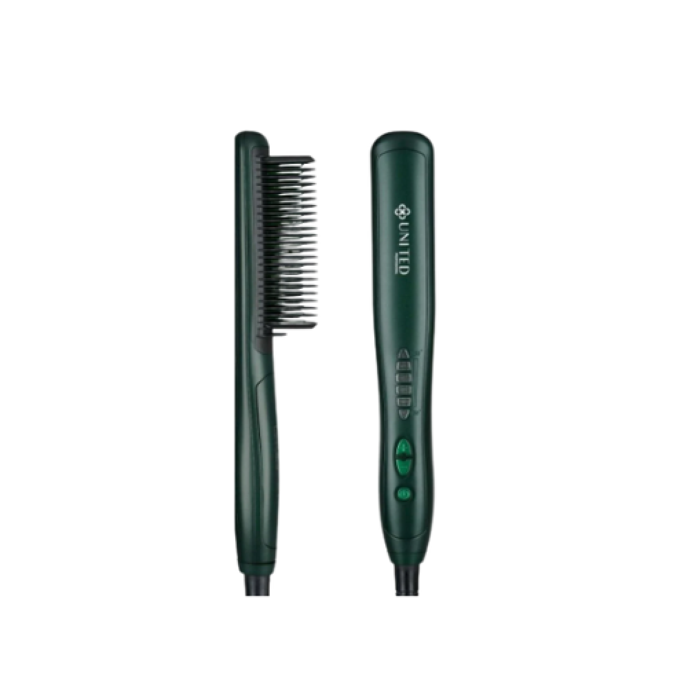 يونايتد هير فرشاة مشط حراري تسخين سريع إعدادات حرارة متعددة