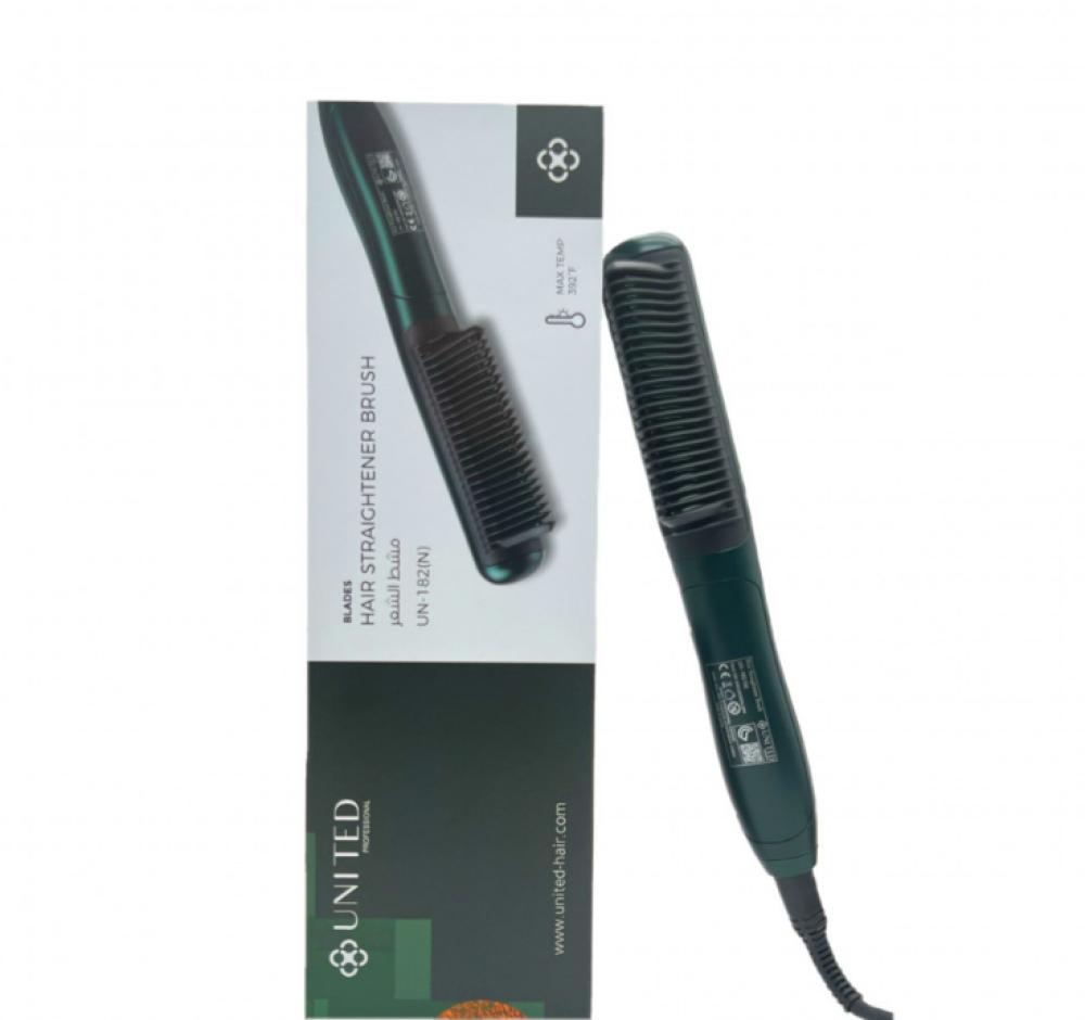 يونايتد هير فرشاة مشط حراري تسخين سريع إعدادات حرارة متعددة