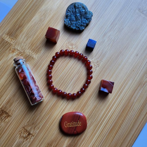 اسوارة حجر الكرنيلين Carnelian الأحمر النادر((صُنع...