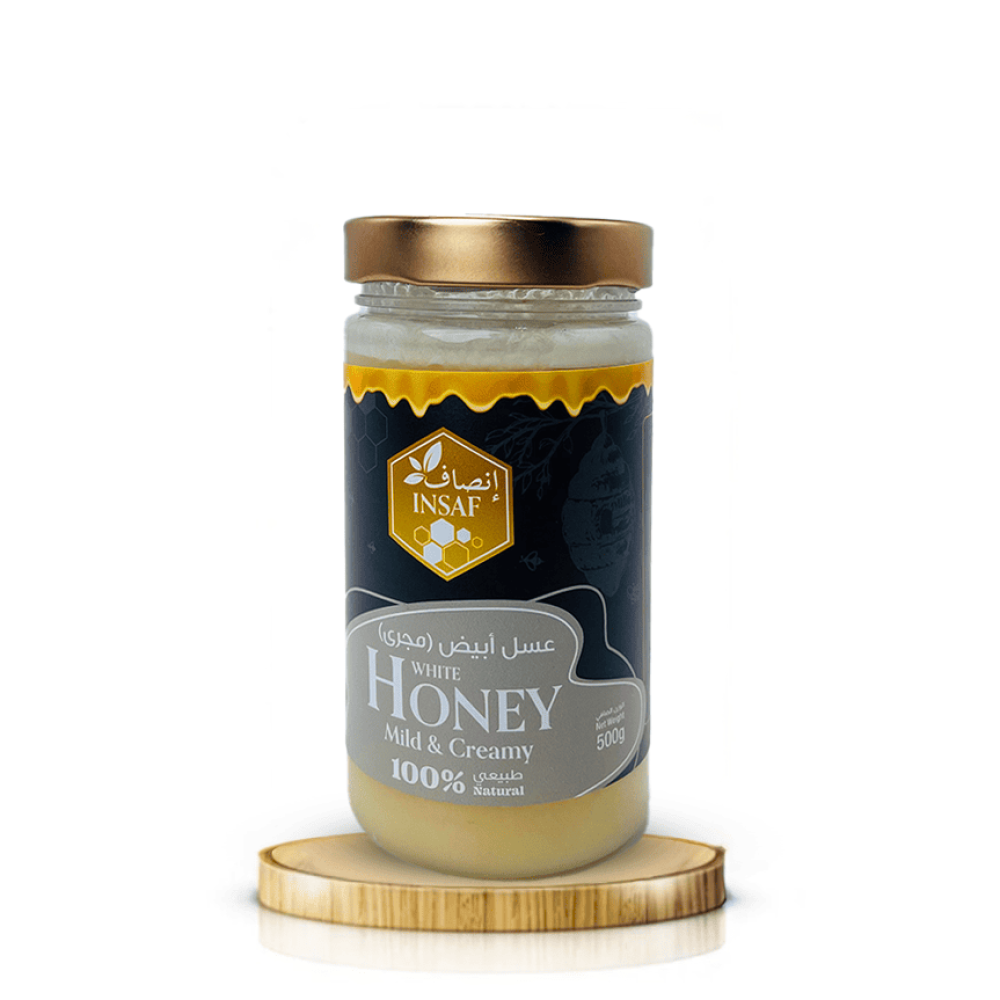 العسل الأبيض الطبيعي (المجرى ) 500 جرام