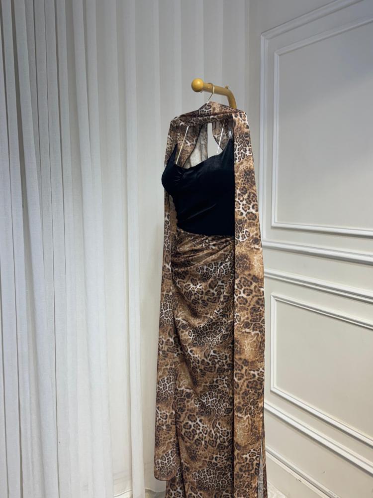 فستان مخمل مشجر راقي