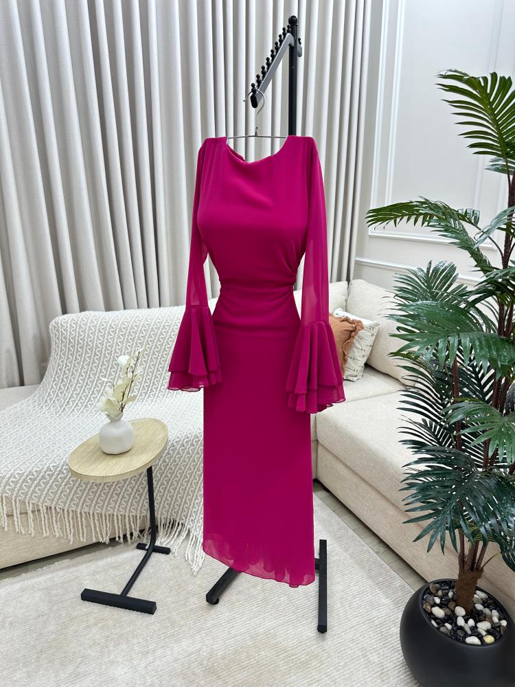 فستان العيد فوشي انيق