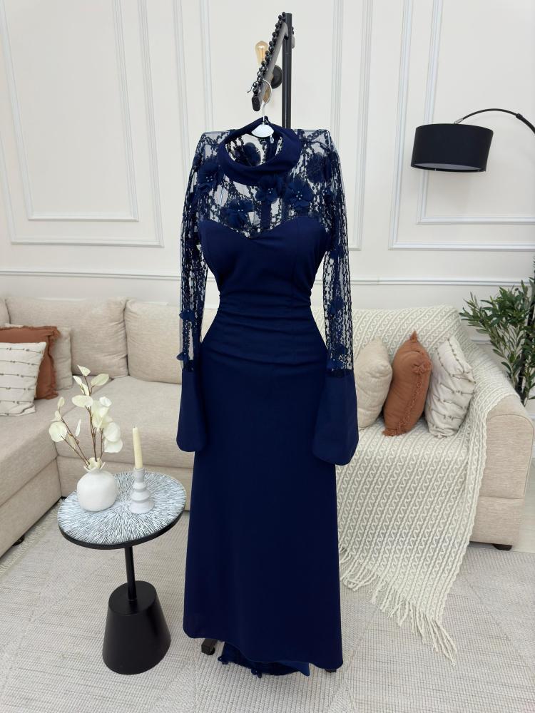 فستان سهره جذاب لون كحلي