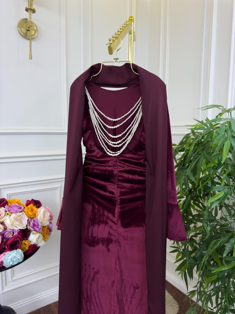 فستان مخمل كوري نادر