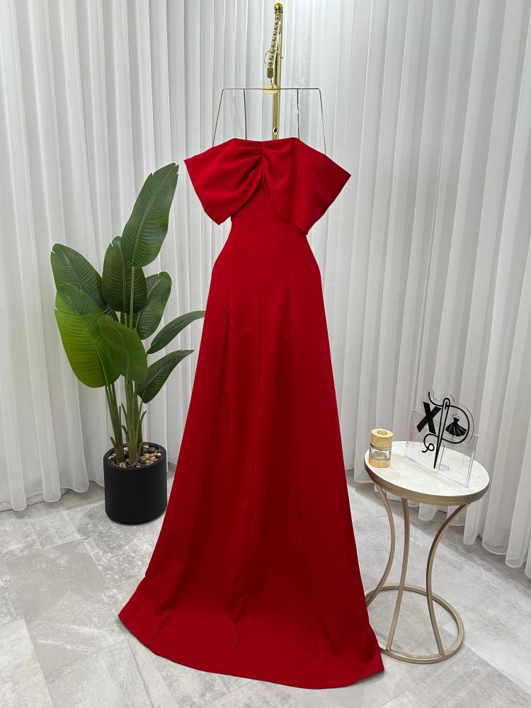 فستان سهرة احمر