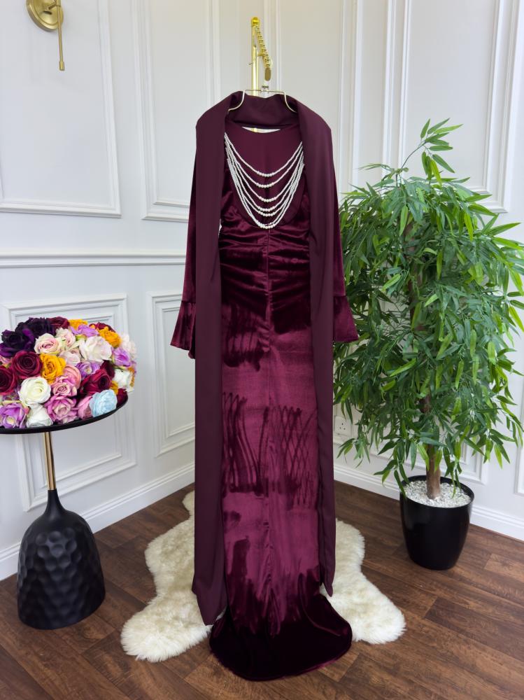 فستان مخمل كوري نادر