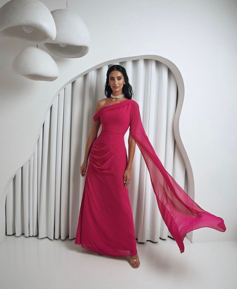 فستان زهري غامق ررررهيب