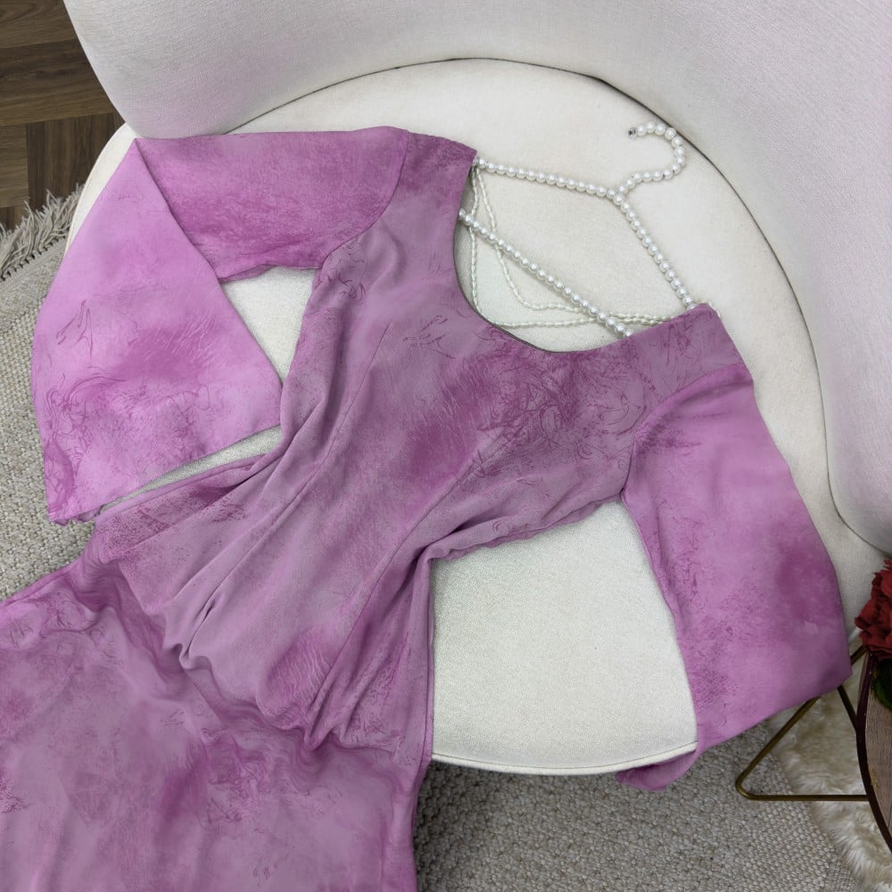 فستان موف مموه ناعم العيد ‘z