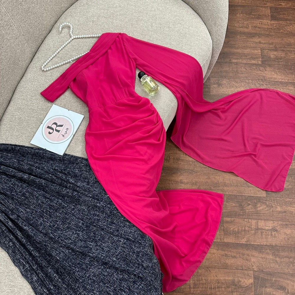 فستان زهري غامق ررررهيب