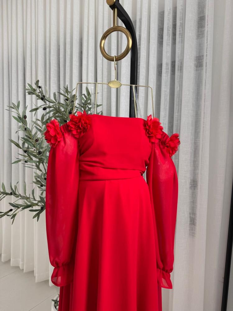 فستان حوامل احمر