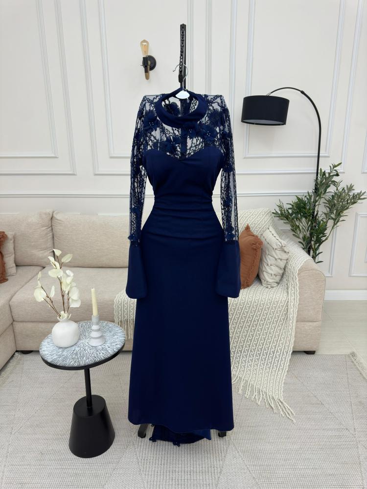 فستان سهره جذاب لون كحلي